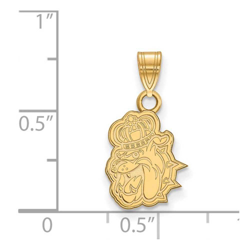 Image of 14K Yellow Gold James Madison University Small Pendant by LogoArt (4Y008JMU)