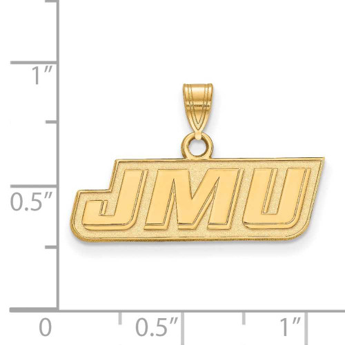 Image of 14K Yellow Gold James Madison University Small Pendant by LogoArt (4Y013JMU)