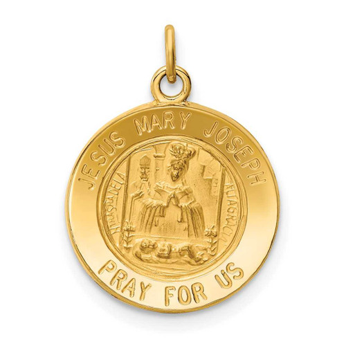 Image of 14K Yellow Gold Jesus, Mary, Joseph Medal Charm