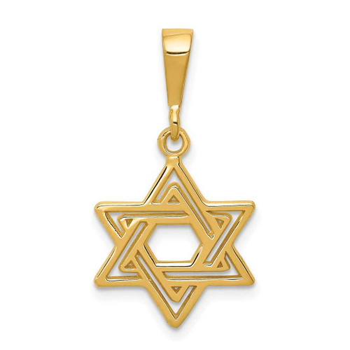 Image of 14K Yellow Gold Jewish Star Pendant