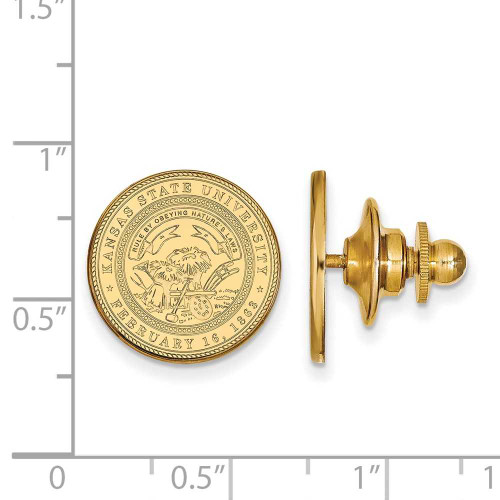 Image of 14K Yellow Gold Kansas State University Crest Lapel Pin by LogoArt