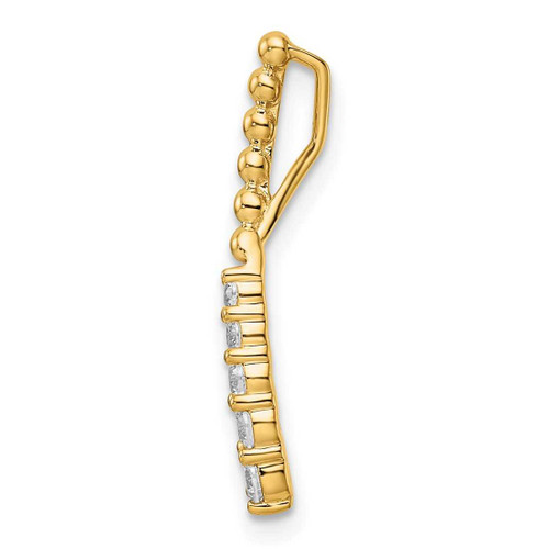 Image of 14K Yellow Gold Lab Grown Diamond SI1/SI2, G H I, Wavy Pendant