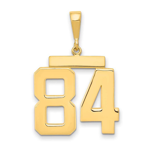 Image of 14K Yellow Gold Large Polished Number 84 Charm