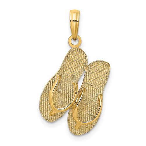Image of 14K Yellow Gold Large San Diego Double Flip-Flop Pendant