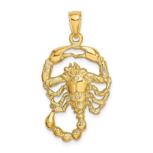 Image of 14K Yellow Gold Large Scorpio Zodiac Pendant
