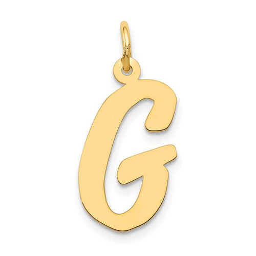 Image of 14K Yellow Gold Large Script Initial G Charm