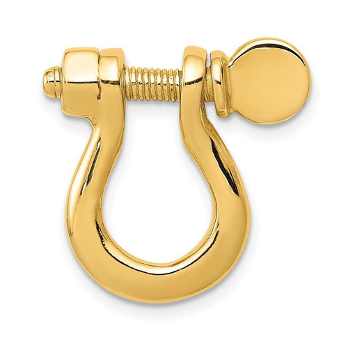 Image of 14K Yellow Gold Large Shackle Link Pendant