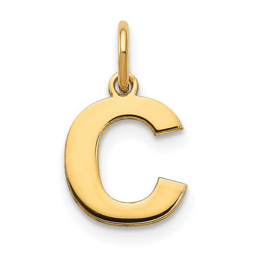 Image of 14K Yellow Gold Letter C Initial Charm XNA1337Y/C