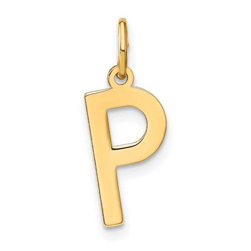 Image of 14K Yellow Gold Letter P Initial Charm XNA1336Y/P