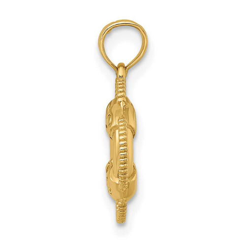 Image of 14K Yellow Gold Lifesaver Pendant