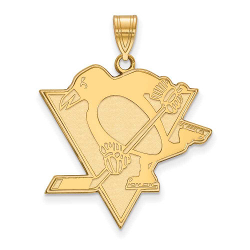 Image of 14k Yellow Gold LogoArt NHL Pittsburgh Penguins XL Pendant