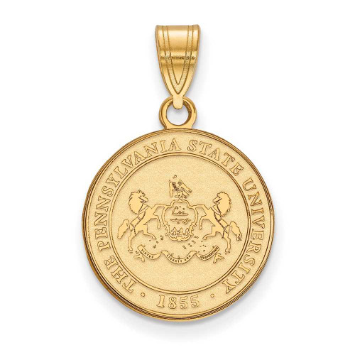 Image of 14k Yellow Gold LogoArt Penn State University Medium Crest Pendant