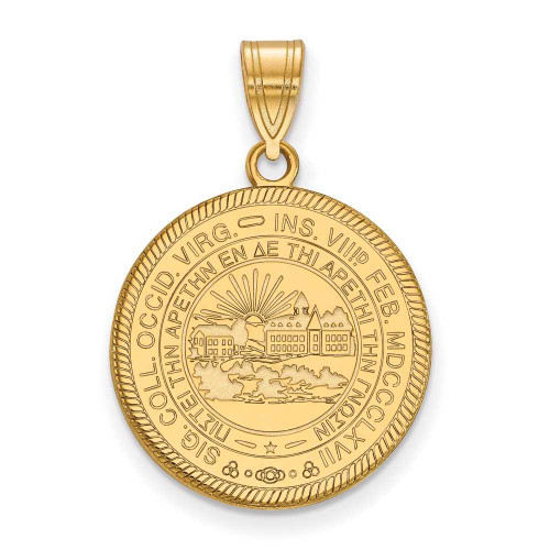Image of 14k Yellow Gold LogoArt West Virginia University Large Crest Pendant
