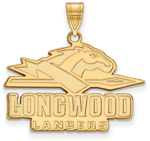 Image of 14K Yellow Gold Longwood University Large Pendant by LogoArt
