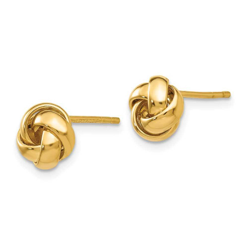 Image of 8mm 14K Yellow Gold Love Knot Stud Post Earrings