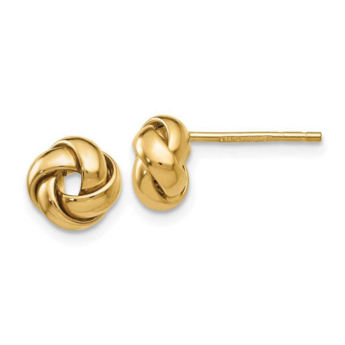 Image of 8mm 14K Yellow Gold Love Knot Stud Post Earrings