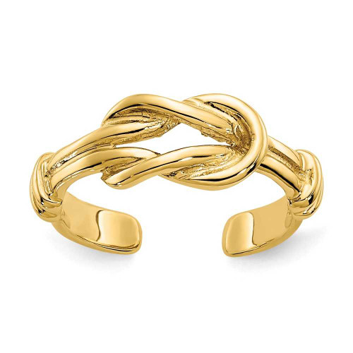 Image of 14K Yellow Gold Love Knot Toe Ring