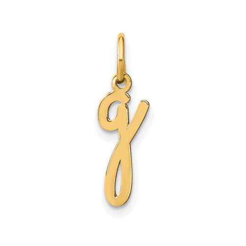 Image of 14K Yellow Gold Lower Case Letter G Initial Charm XNA1307Y/G