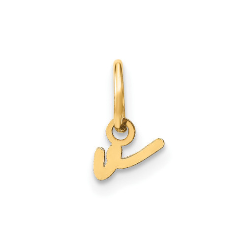 Image of 14K Yellow Gold Lower Case Letter V Initial Charm XNA1306Y/V