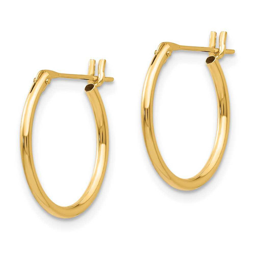 Image of 15mm 14K Yellow Gold Madi K 1.25mm Hoop Earrings