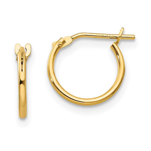 Image of 10mm 14K Yellow Gold Madi K 1mm Hoop Earrings SE219