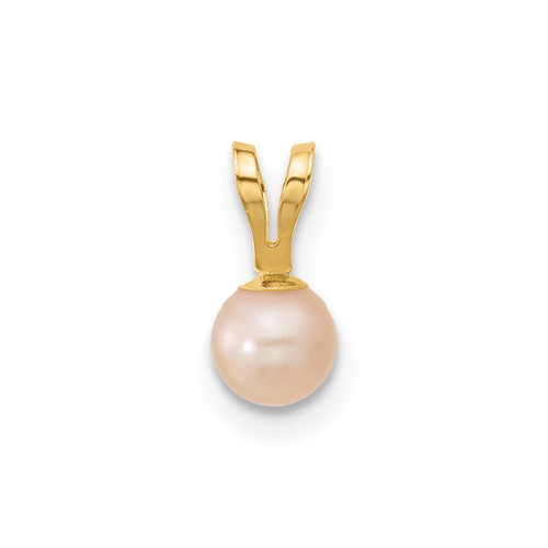 Image of 14K Yellow Gold Madi K 4-5mm Pink Near Round Freshwater Cultured Pearl Pendant