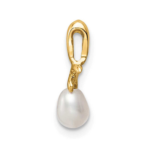 Image of 14K Yellow Gold Madi K 4-5mm White Rice Freshwater Cultured Pearl Pendant