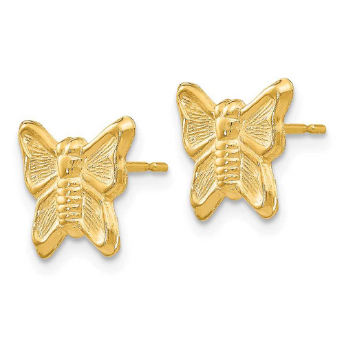 Image of 10mm 14K Yellow Gold Madi K Butterfly Post Earrings SE2033