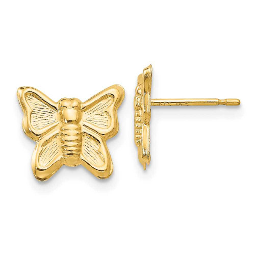 Image of 10mm 14K Yellow Gold Madi K Butterfly Post Earrings SE2033