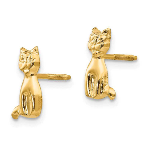 Image of 9mm 14K Yellow Gold Madi K Cat Earrings