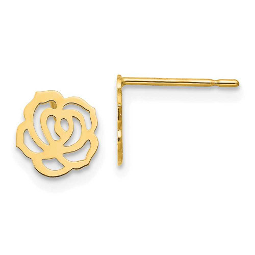 Image of 8mm 14K Yellow Gold Madi K Childrens Flower Post Earrings