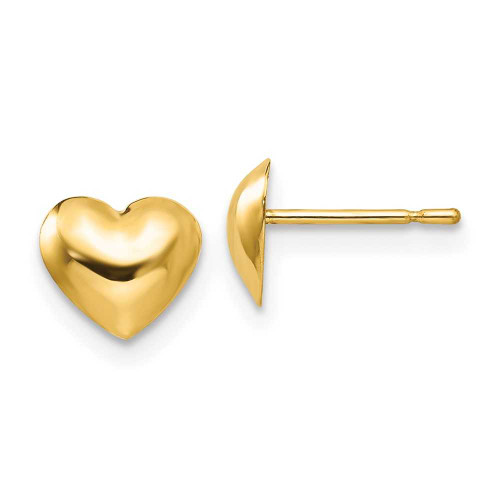 Image of 7mm 14K Yellow Gold Madi K Childrens Heart Post Earrings GK733