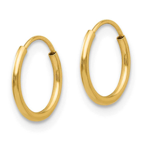 Image of 10mm 14K Yellow Gold Madi K Endless Hoop Earrings SE1724