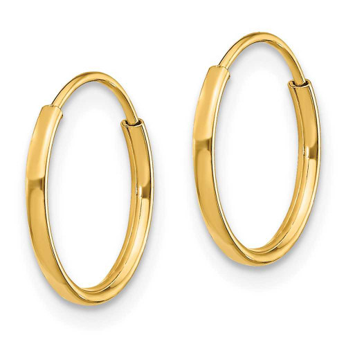Image of 12mm 14K Yellow Gold Madi K Endless Hoop Earrings SE184