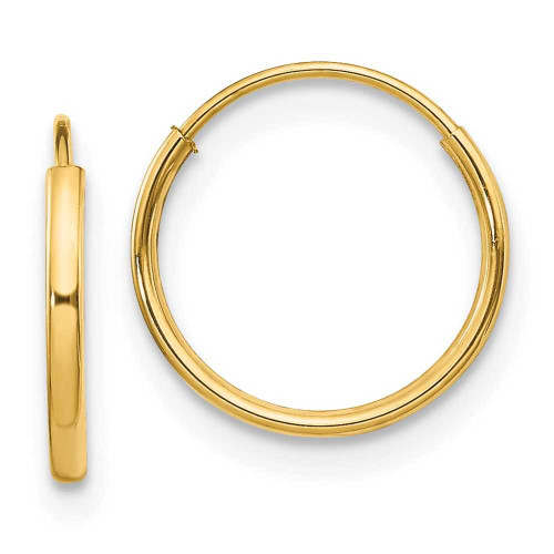 Image of 12mm 14K Yellow Gold Madi K Endless Hoop Earrings SE184