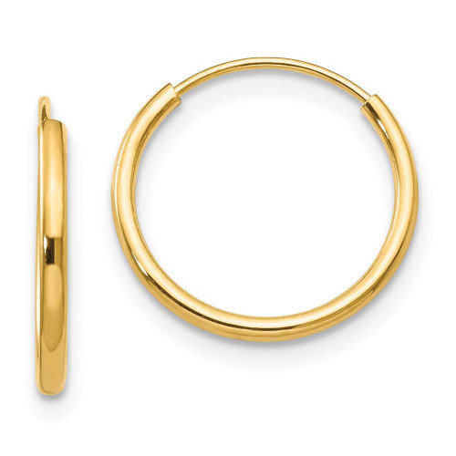 Image of 13mm 14K Yellow Gold Madi K Endless Hoop Earrings SE185