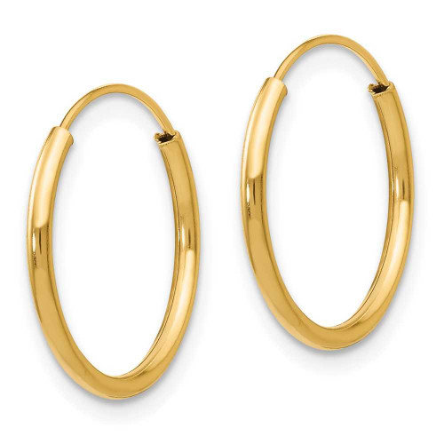 Image of 15mm 14K Yellow Gold Madi K Endless Hoop Earrings SE186
