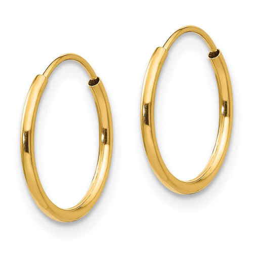 Image of 12mm 14K Yellow Gold Madi K Endless Hoop Earrings SE194