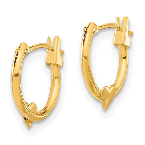 Image of 9mm 14K Yellow Gold Madi K Heart Hoop Earrings GK254