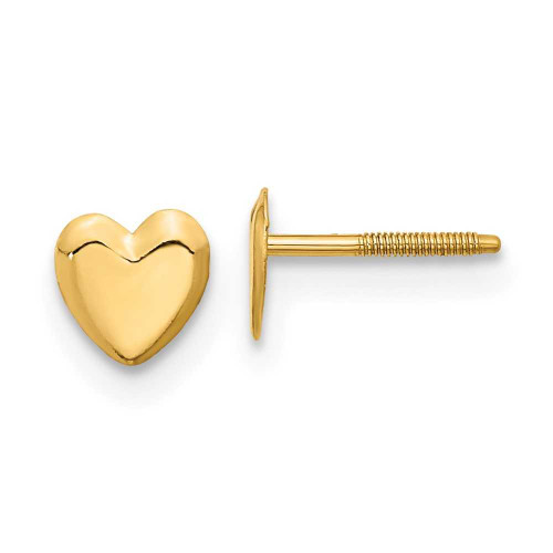 Image of 5mm 14K Yellow Gold Madi K Heart Post Earrings SE2214