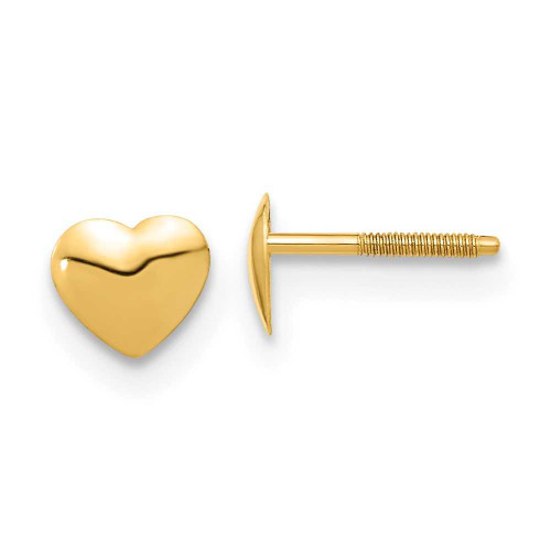 Image of 5mm 14K Yellow Gold Madi K Heart Screwback Earrings