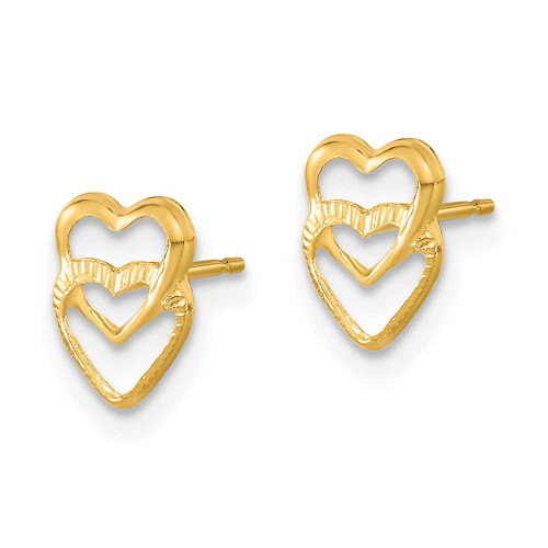 Image of 8mm 14K Yellow Gold Madi K Hearts Post Earrings SE2035