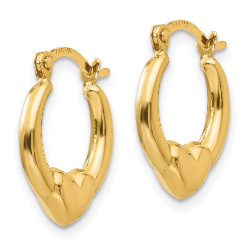 Image of 15mm 14K Yellow Gold Madi K Hollow Heart Hoop Earrings