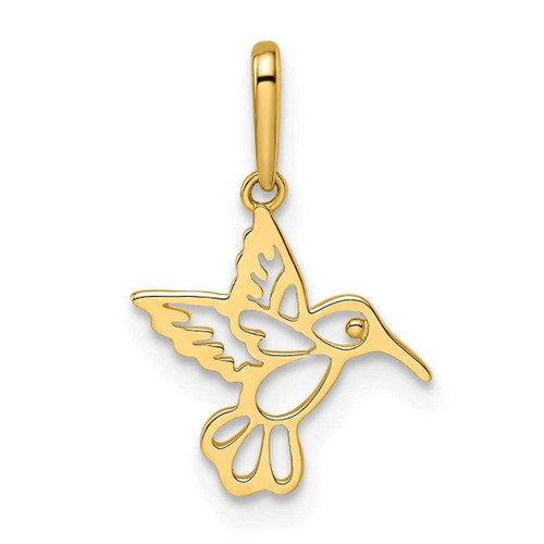 Image of 14K Yellow Gold Madi K Hummingbird Pendant
