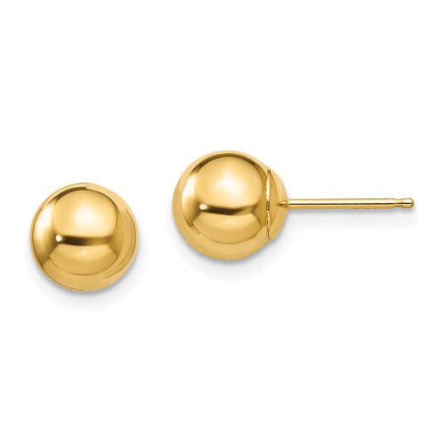 Image of 7mm 14K Yellow Gold Madi K Polished 7mm Ball Post Earrings