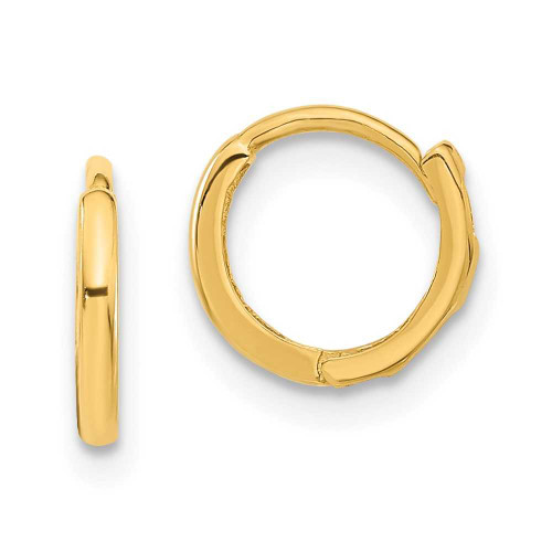 Image of 9.5mm 14K Yellow Gold Madi K Polished Hinged Hoop Earrings