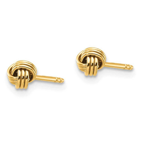 Image of 4.2mm 14K Yellow Gold Madi K Polished Love Knot Stud Post Earrings
