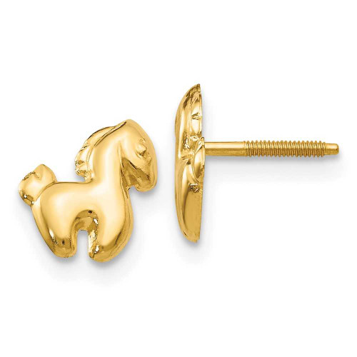 Image of 10mm 14K Yellow Gold Madi K Pony Screwback Earrings
