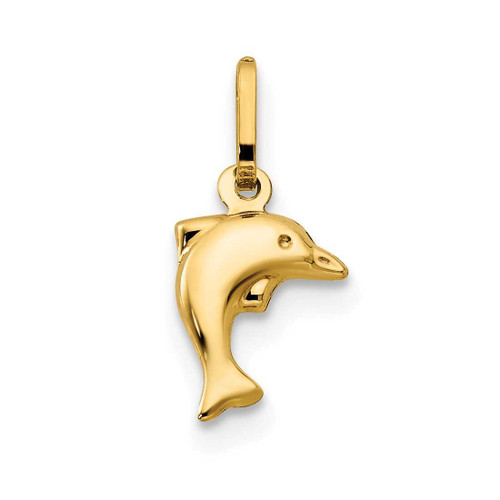 Image of 14K Yellow Gold Madi K Small Hollow Dolphin Charm