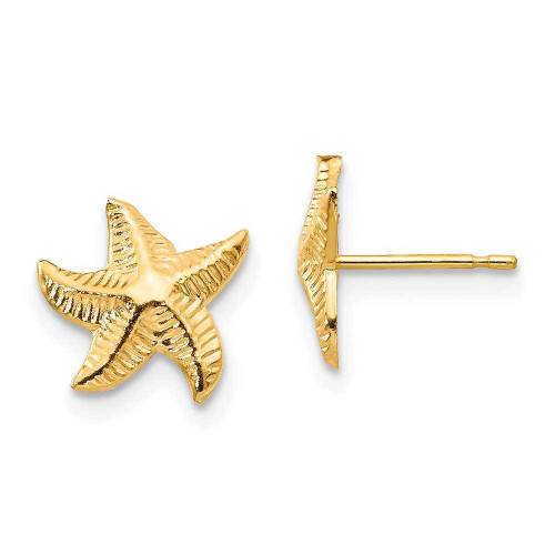 Image of 10mm 14K Yellow Gold Madi K Starfish Post Earrings SE2058